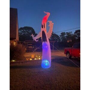 12 Ft Halloween Inflatables Terrible Ghost Decoration with Flash Color Changing